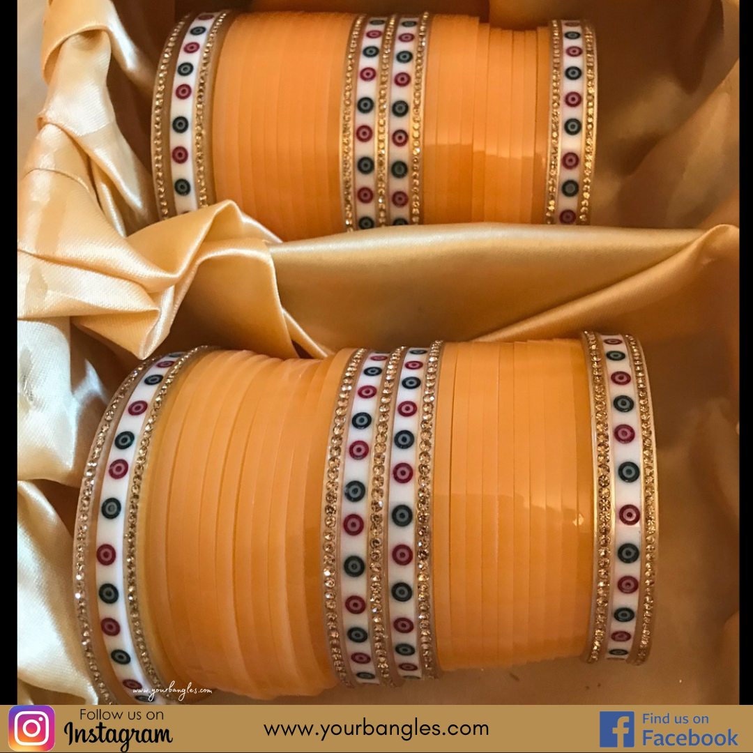 Peachy Bridal Choora / Bangles Set