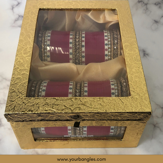 Gagri Pink Tone Choora / Bangles Set