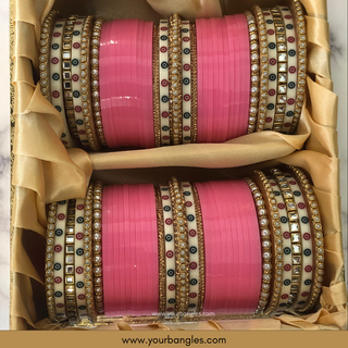 Pink Bridal Choora / Bangles Set