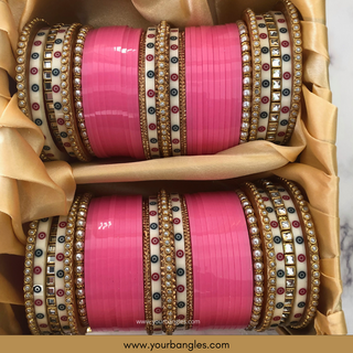 Pink Bridal Choora / Bangles Set