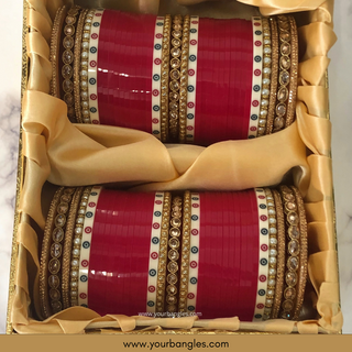 Gagri Pink Tone Choora / Bangles Set