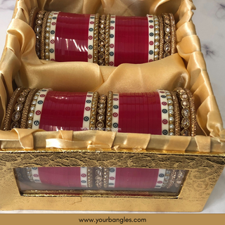 Gagri Pink Tone Choora / Bangles Set