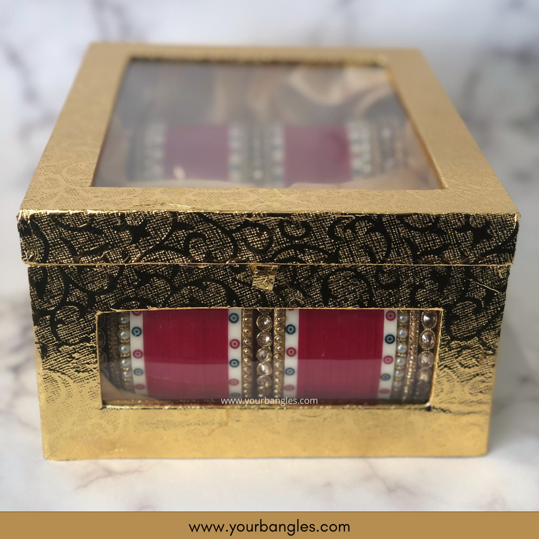 Gagri Pink Tone Choora / Bangles Set