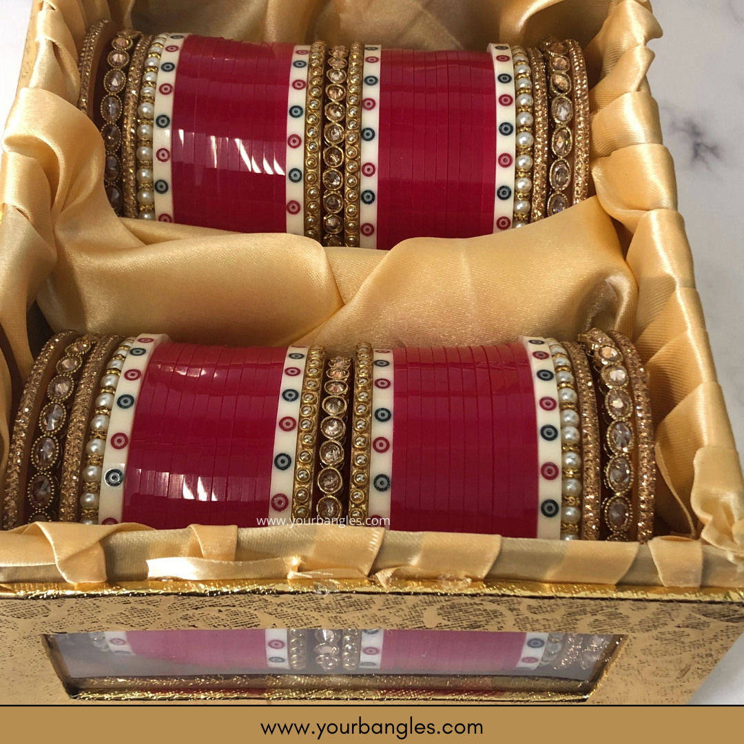 Gagri Pink Tone Choora / Bangles Set