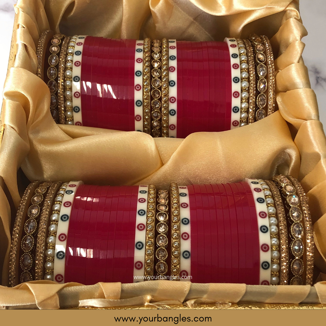 Gagri Pink Tone Choora / Bangles Set