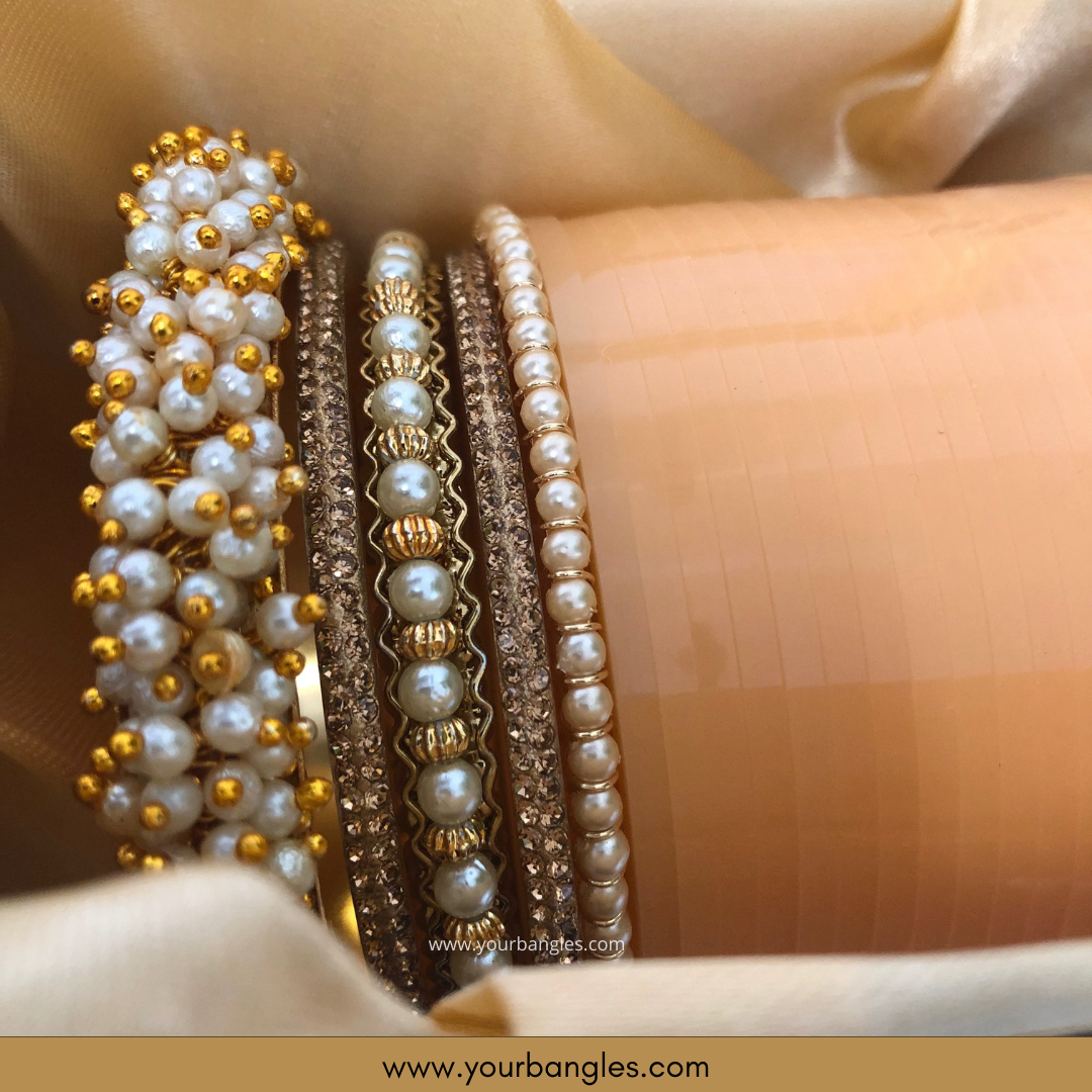 Peach Bridal Choora / Bangles Set