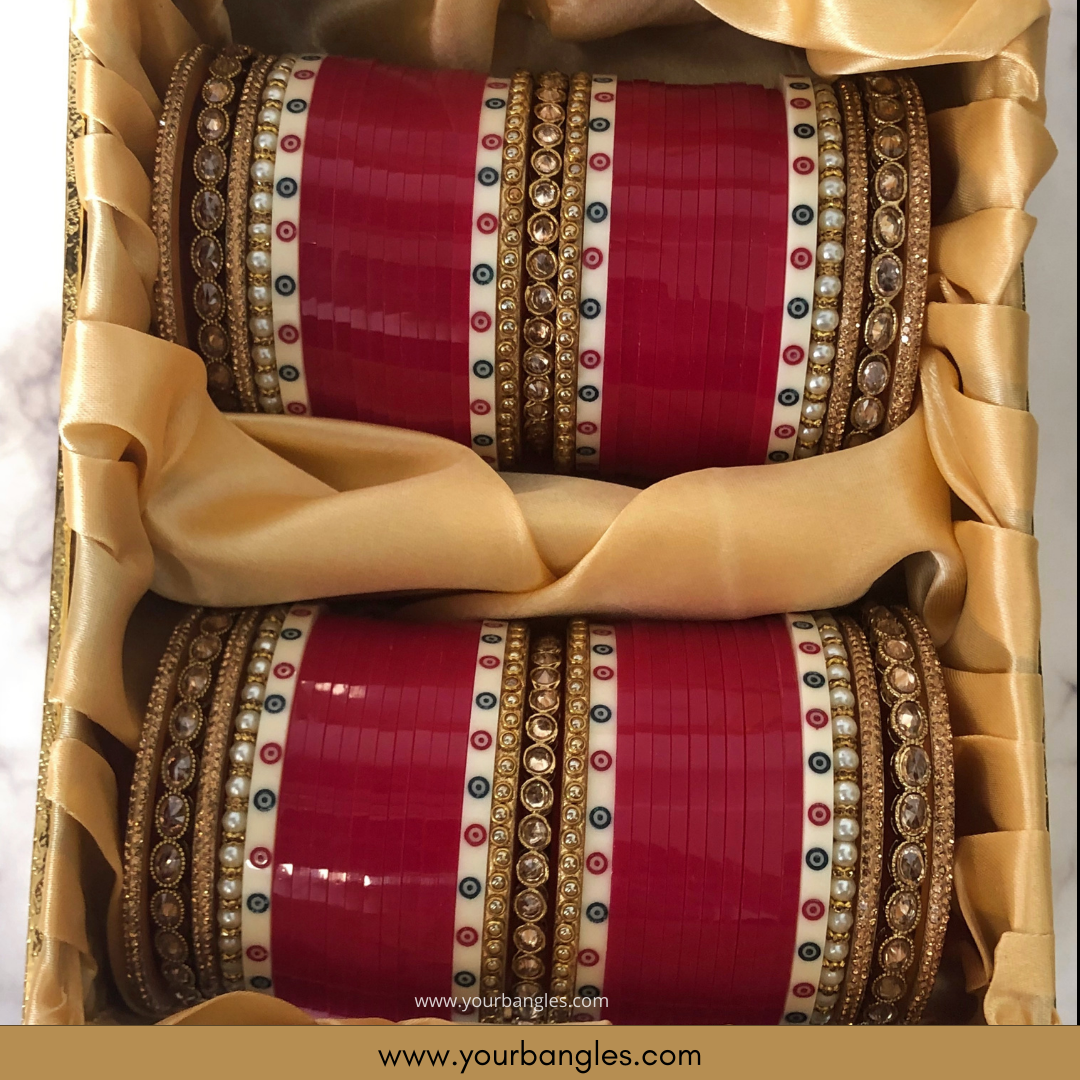 Gagri Pink Tone Choora / Bangles Set