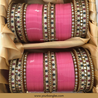 Pink Bridal Choora / Bangles Set