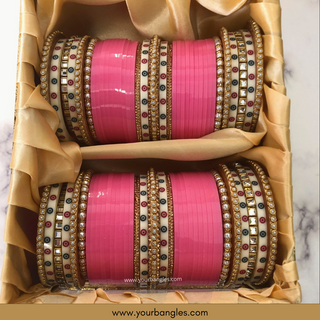 Pink Bridal Choora / Bangles Set