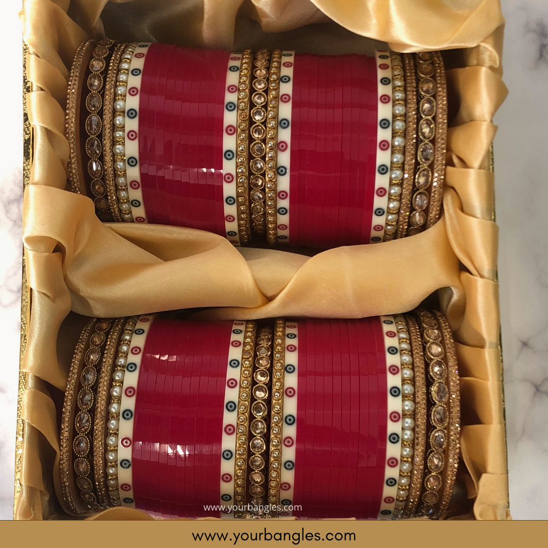 Gagri Pink Tone Choora / Bangles Set