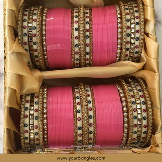 Pink Bridal Choora / Bangles Set