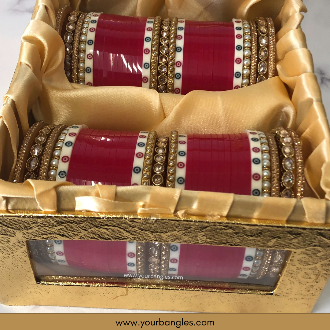 Gagri Pink Tone Choora / Bangles Set