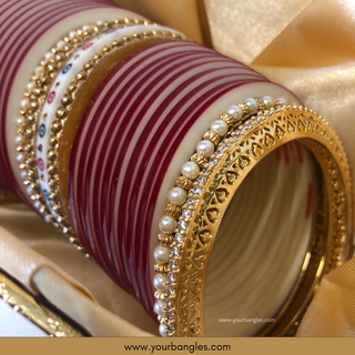 Maroon Bridal Choora / Bangles Set