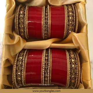 Red Bridal Choora / Bangles Set