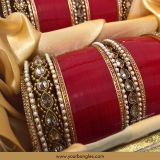 Red Bridal Choora / Bangles Set