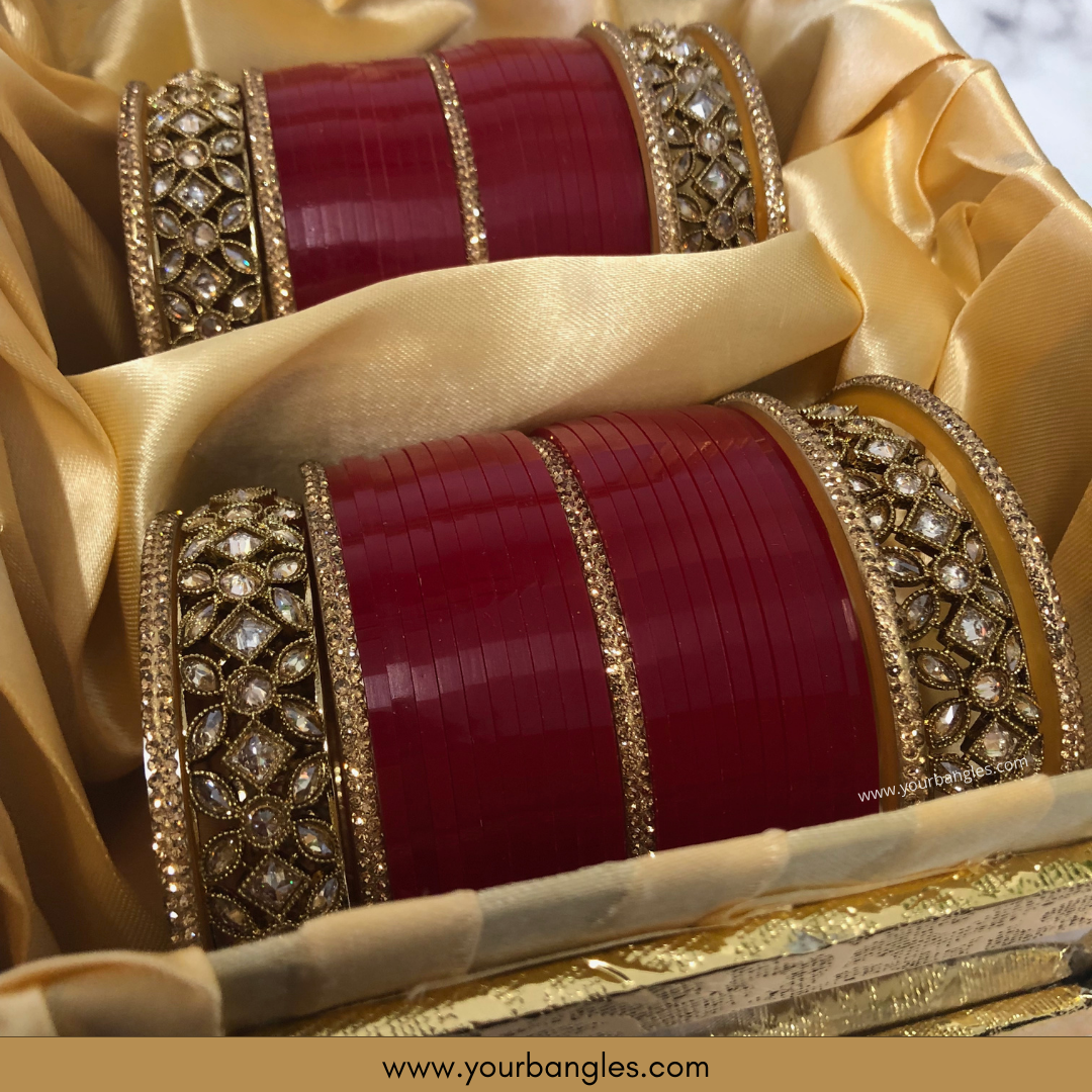 Red Bridal Choora / Bangles Set