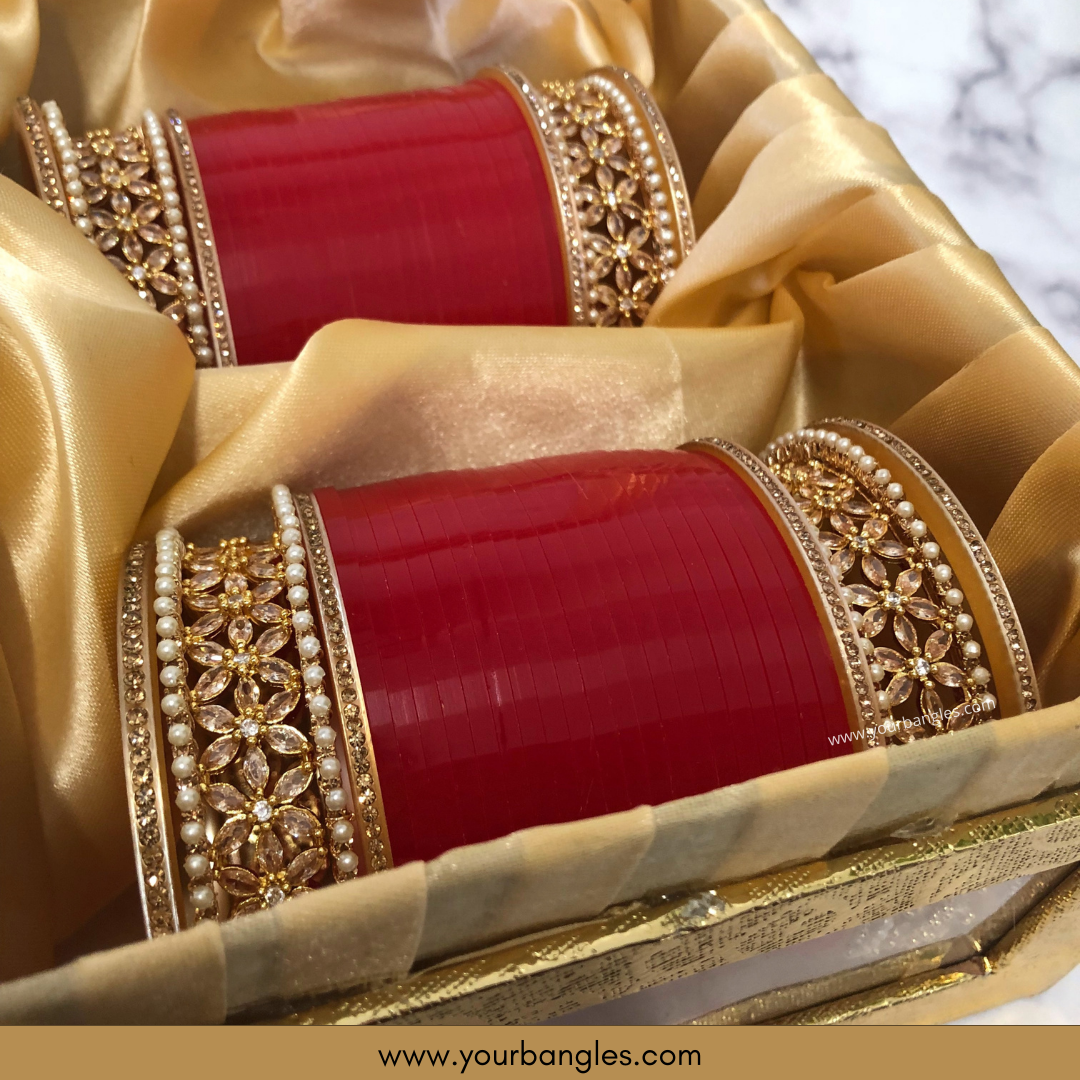 Red Bridal Choora / Bangles Set