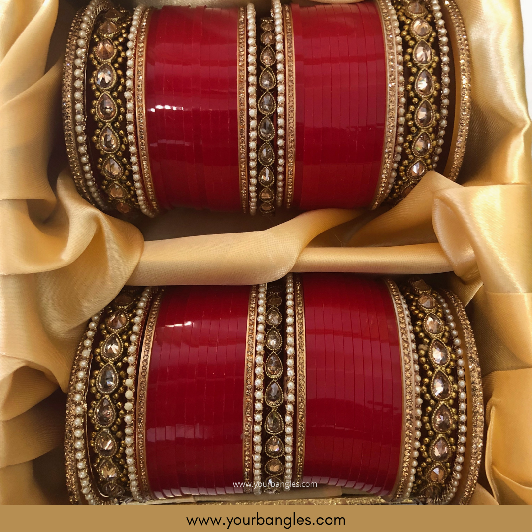 Red Bridal Choora / Bangles Set