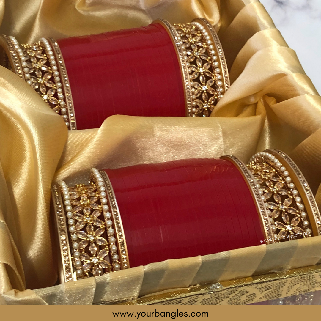 Red Bridal Choora / Bangles Set