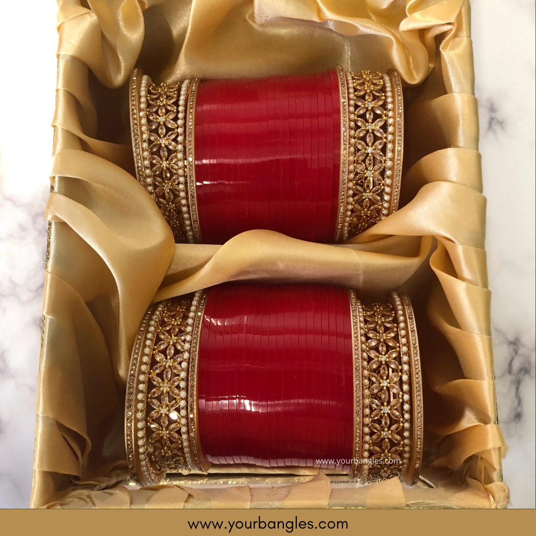 Red Bridal Choora / Bangles Set