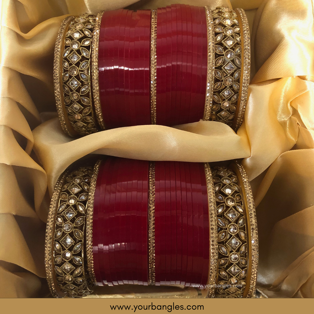 Red Bridal Choora / Bangles Set