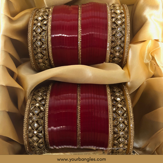 Red Bridal Choora / Bangles Set