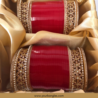 Red Bridal Choora / Bangles Set