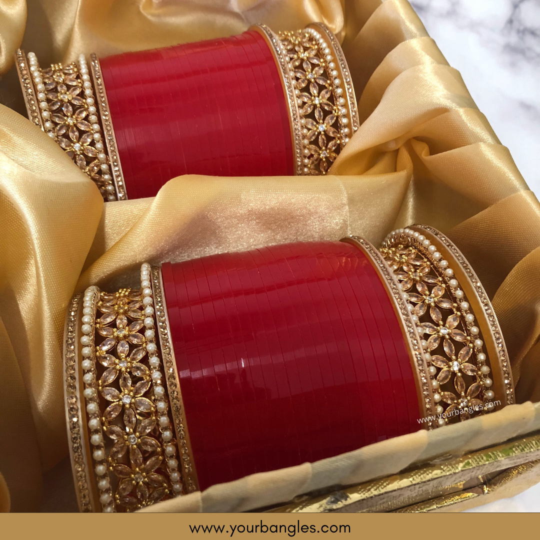 Red Bridal Choora / Bangles Set