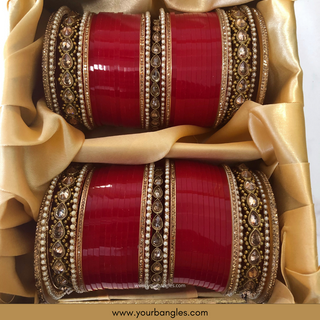 Red Bridal Choora / Bangles Set