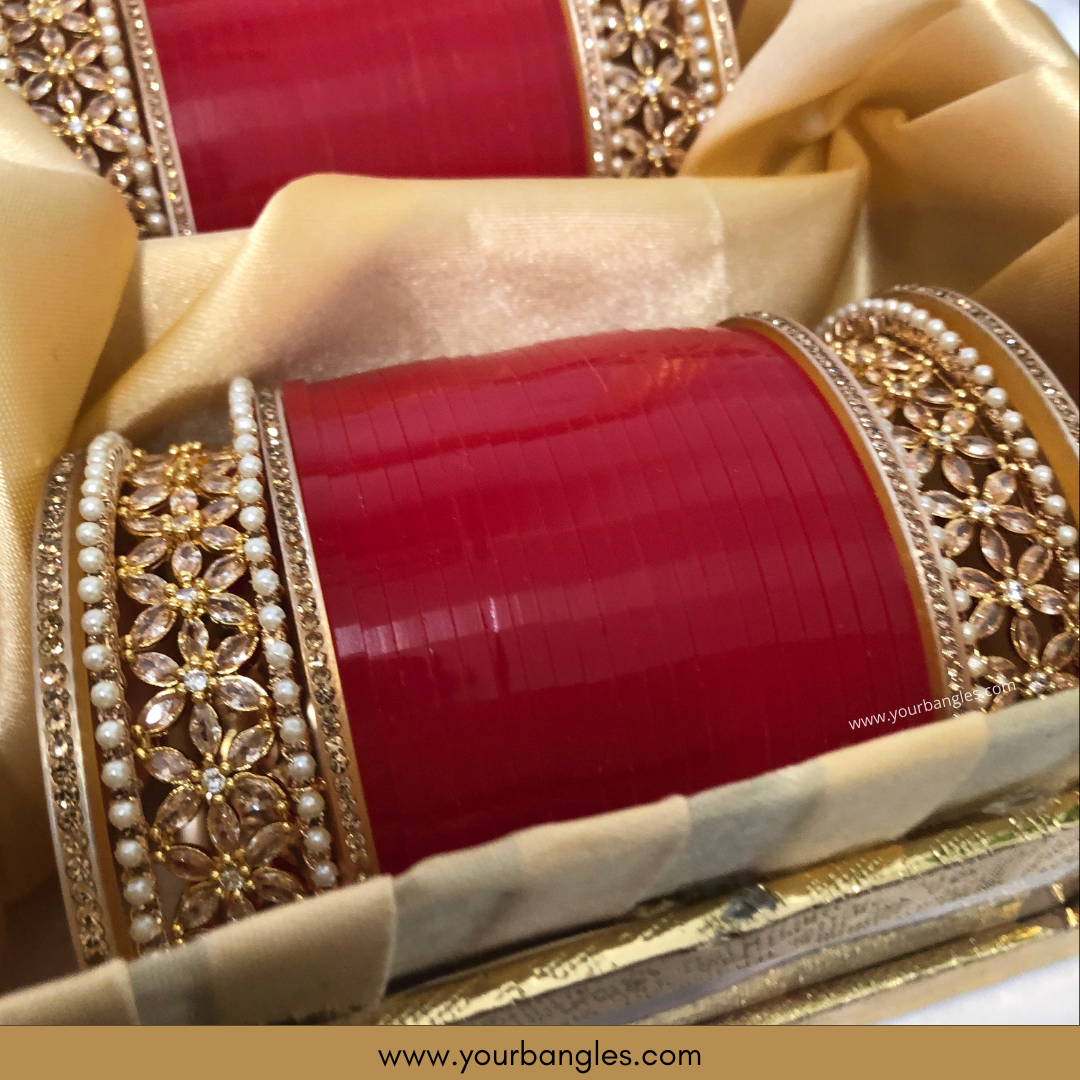 Red Bridal Choora / Bangles Set