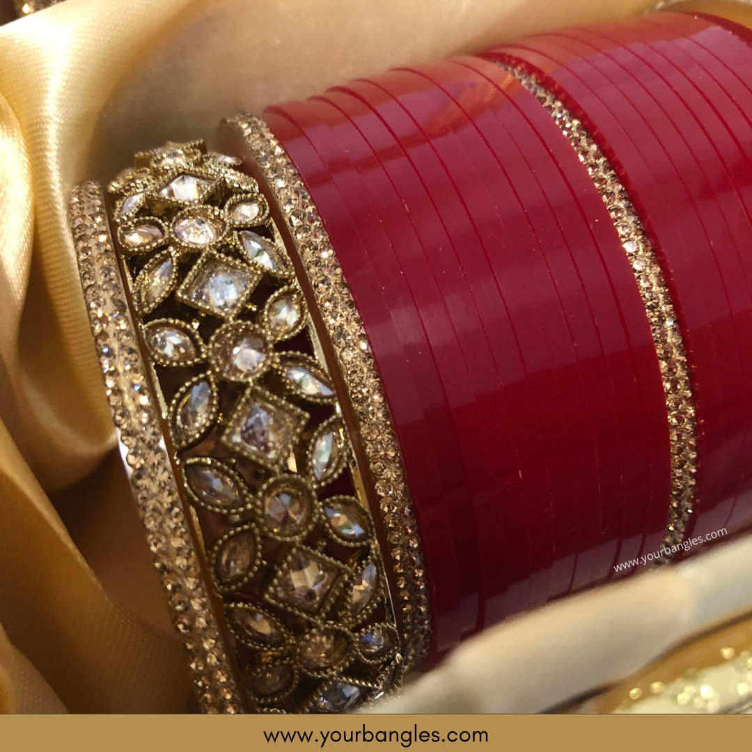 Red Bridal Choora / Bangles Set