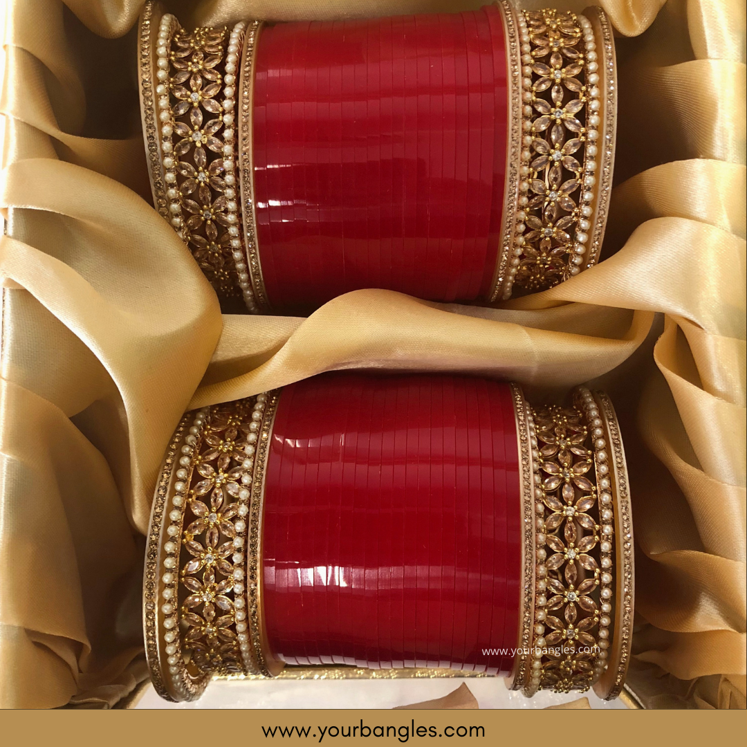 Red Bridal Choora / Bangles Set