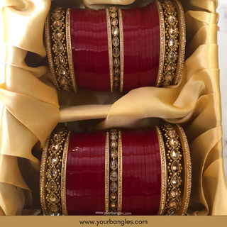 Red Bridal Choora / Bangles Set