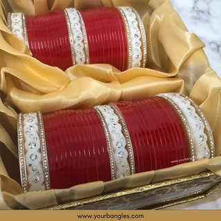 KATRINA KAIF Red Bridal Choora / Bangles Set - Design 1