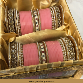 Baby Pink Bridal Choora / Bangles Set