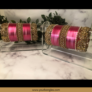 Pink Ombre Bridal Choora / Bangles Set