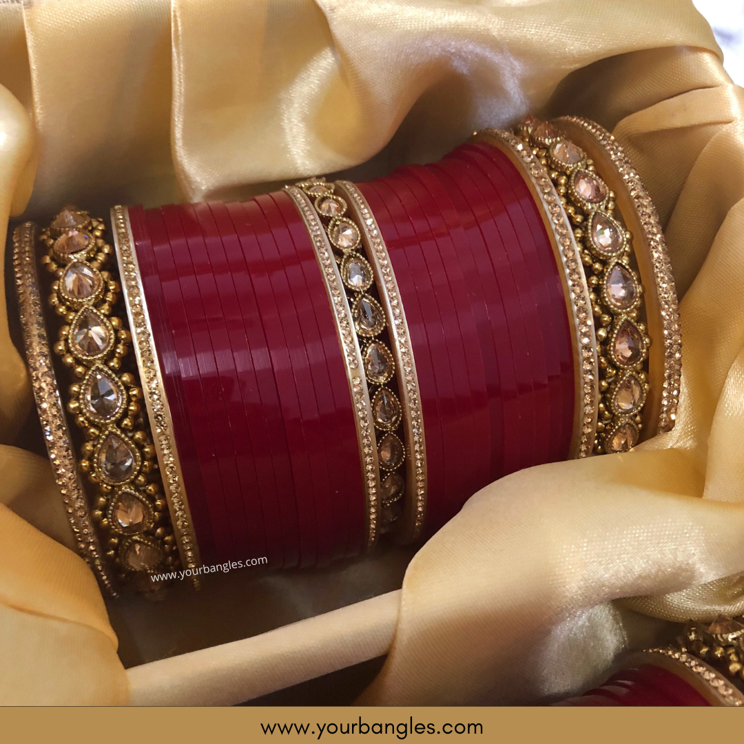 Red Bridal Choora / Bangles Set