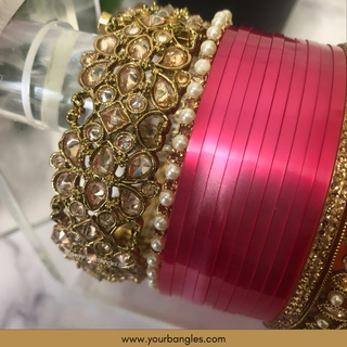 Pink Ombre Bridal Choora / Bangles Set