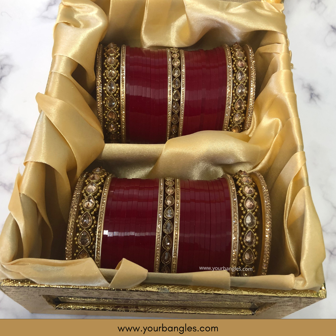 Red Bridal Choora / Bangles Set