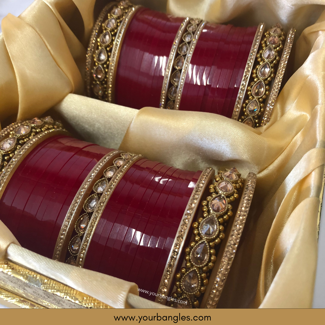 Red Bridal Choora / Bangles Set