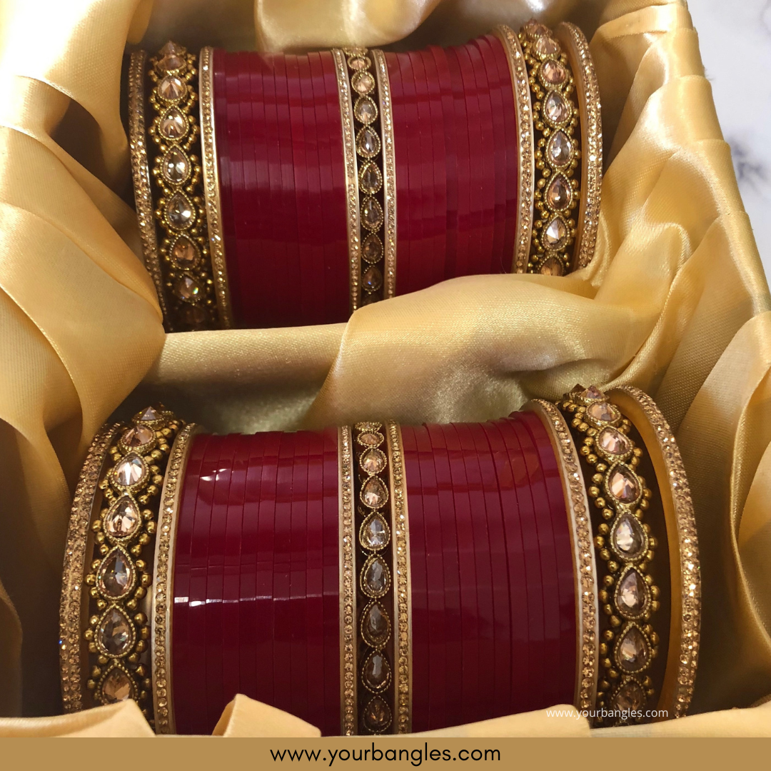 Red Bridal Choora / Bangles Set