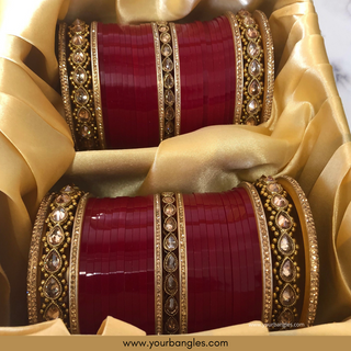 Red Bridal Choora / Bangles Set