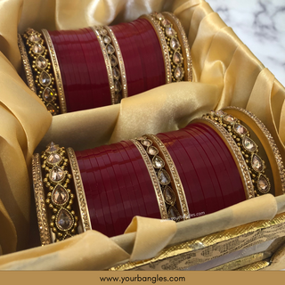 Red Bridal Choora / Bangles Set