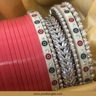 Gajri Pink Bridal Choora / Bangles Set