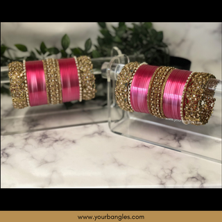 Pink Ombre Bridal Choora / Bangles Set