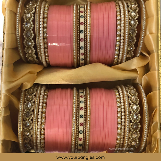 Baby Pink Bridal Choora / Bangles Set