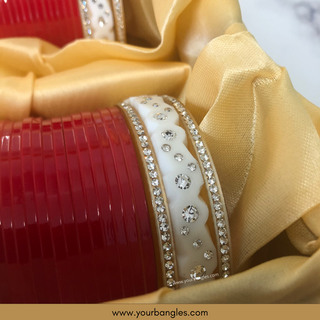 KATRINA KAIF Red Bridal Choora / Bangles Set - Design 1