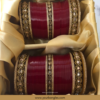 Red Bridal Choora / Bangles Set