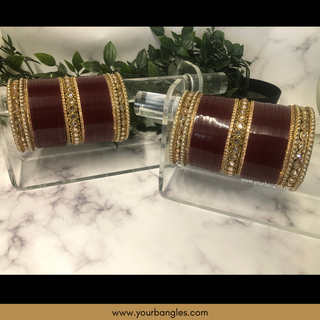 Maroon Bridal Choora / Bangles Set