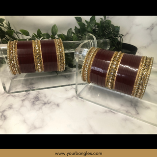 Maroon Bridal Choora / Bangles Set